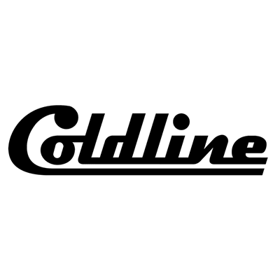 Logo of Coldline, featuring a bold, modern font in black with a slight slant. The design emphasizes a professional appearance suitable for commercial refrigeration equipment.