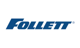 Logo of Follett, a brand known for commercial refrigeration and ice-making equipment. The logo features the brand name in bold blue letters against a white background.
