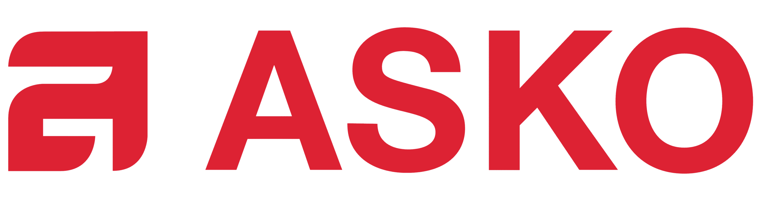 red banner logo with a large bold wordmark across the center in a darker shade