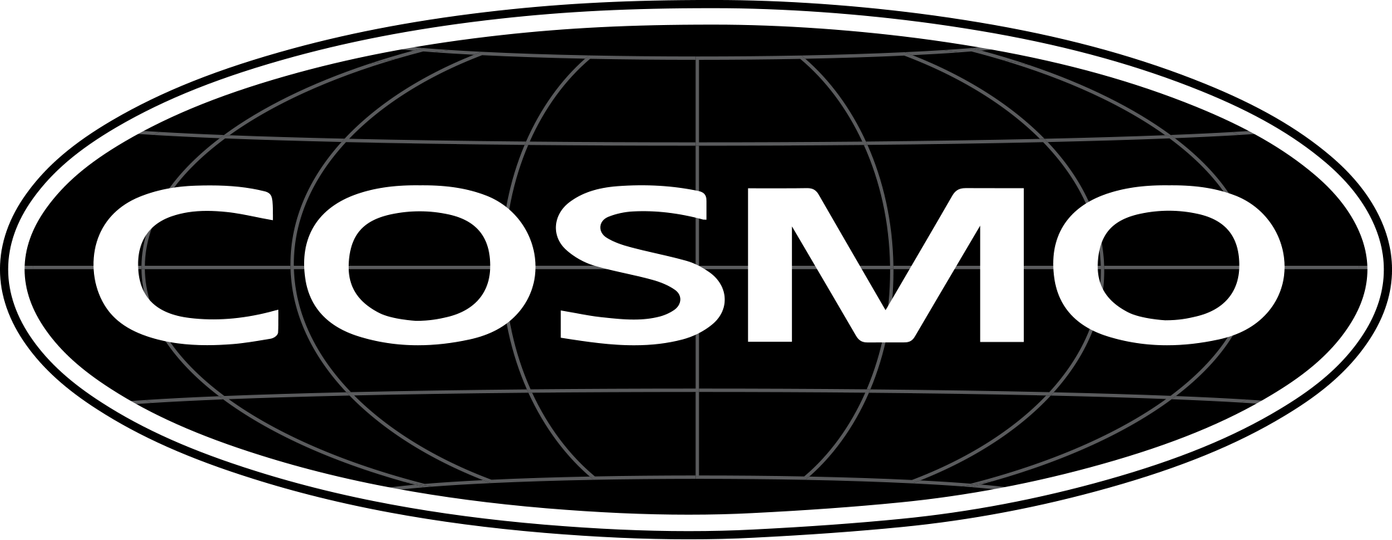 Logo featuring the word "COSMO" in bold white letters.