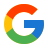 Multicolor G logo with blue, red, yellow, and green segments.
