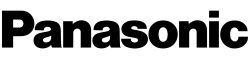 Black Panasonic logo on a white background.